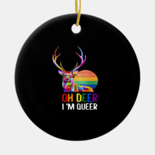 Oh Hirsch Queer Minimaler Moderner Stilschmuck Keramik Ornament