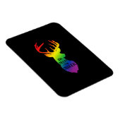 Oh Hirsch Queer Pride Feier Lustiges LGBT-Geschenk Magnet (Rechte Seite)