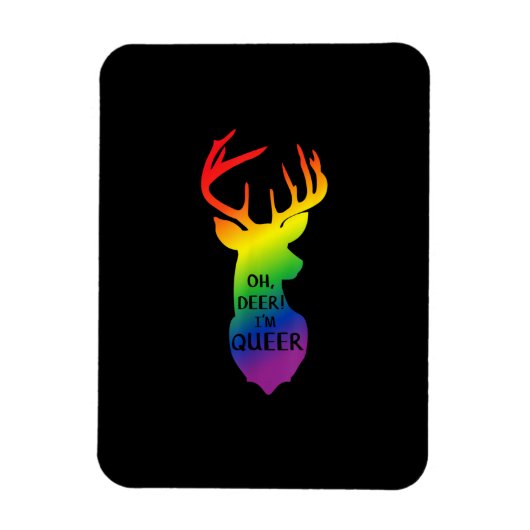 Oh Hirsch Queer Pride Feier Lustiges LGBT-Geschenk Magnet (Vertikal)