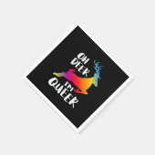 Oh Hirsch Queer Pride Minimalistischer Künstlerisc Serviette (Ecke)