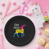 Oh Hirsch Queere Farbige Pride-Flaggen-Feier Pappteller (Party)