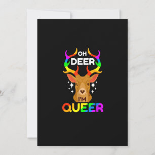 Oh Hirsch Queere Kreative Moderne Stil Feiertagskarte