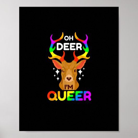 Oh Hirsch Queere Kreative Moderne Stil Poster (Vorne)
