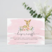 Oh, Hirsch, Rosa-Windeln-Raffelkarte Ticketeinschl Begleitkarte (Stehend Vorderseite)