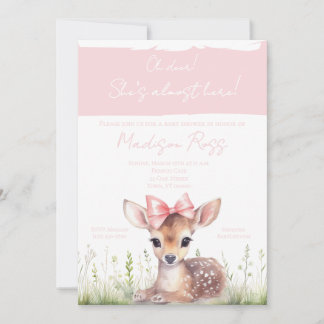 Oh Hirsch, sie ist fast hier Baby Shower Einladung