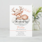 Oh, Hirsch, sie ist fast hier, eine Einladung für  (Stehend Vorderseite)