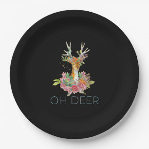 Oh Hirsch Süße Farbige Hirsch Minimal Design Pappteller