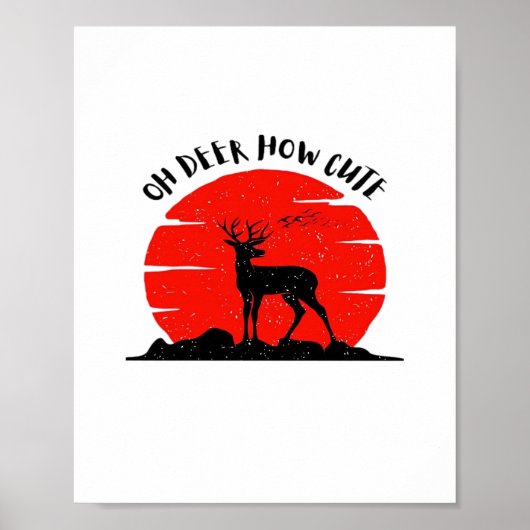 Oh Hirsch Süßer Stil Poster (Vorne)