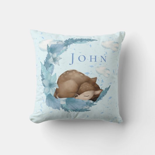 Oh, Hirsch und blaue Wolken Dust Baby Kinderzimmer Kissen (Vorderseite)