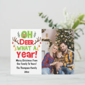 Oh, Hirsch, was für ein Jahr 2023 Foto Weihnachten (Stehend Vorderseite)