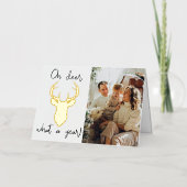 Oh, Hirsch, was für ein Jahr! Funny Christmas Foto (Vorderseite)