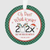 Oh, Hirsch, was für ein Jahr lustige Toilettenpapi Ornament (Vorderseite)