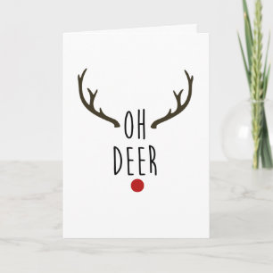 OH HIRSCH Weihnachten Feiertag Danke Karte