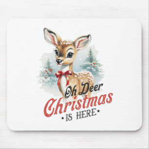 Oh Hirsch Weihnachten ist hier Süße Mbi Tiere Vint Mousepad
