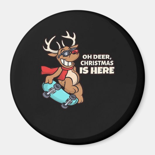 Oh Hirsch Weihnachtsfeier Feiertagsdesign Magnet (Vorne)
