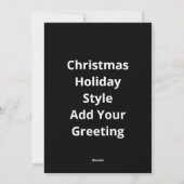 Oh Hirsch Weihnachtsfeier Feiertagsstil Feiertagskarte (Rückseite)