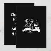 Oh Hirsch Weihnachtsfeier Festtagsstil Feiertagskarte (Vorne/Hinten)