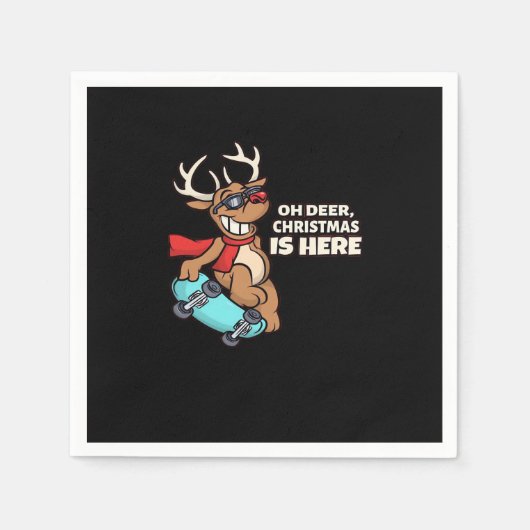 Oh Hirsch Weihnachtsfeier Urlaubsdesign Serviette (Vorderseite)