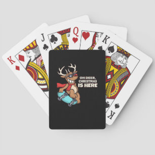 Oh Hirsch Weihnachtsfeier Urlaubsdesign Spielkarten
