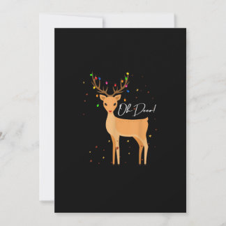 Oh Hirsch Weihnachtslicht-Pyjama-CuFlat-Feiertagsg Feiertagskarte