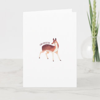 Oh Hirsch Whimsical Creative Gefaltete Grußkarte Karte