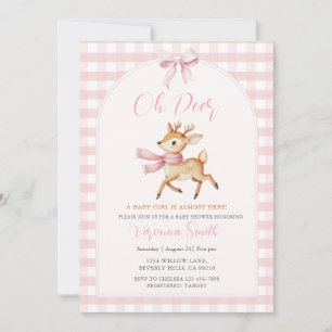 Oh Hirsch Winter Baby Mädchen Baby Shower Einladun Einladung