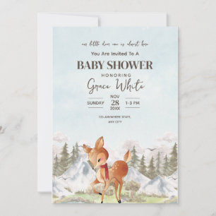  Oh Hirsch Winter Baby Shower Wald Baby Shower  Einladung