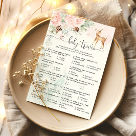 Oh Hirsch Winter Kalligraphie Baby Trivia Spiel