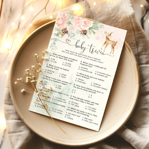 Oh Hirsch Winter Kalligraphie Baby Trivia Spiel