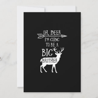Oh Hirsch wird großer Bruder Weihnachtsankündigung Feiertagskarte