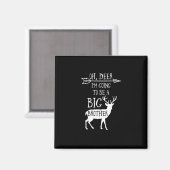 Oh Hirsch Wird Großer Bruder Weihnachtsankündigung Magnet (Vorderseite/Rückseite)
