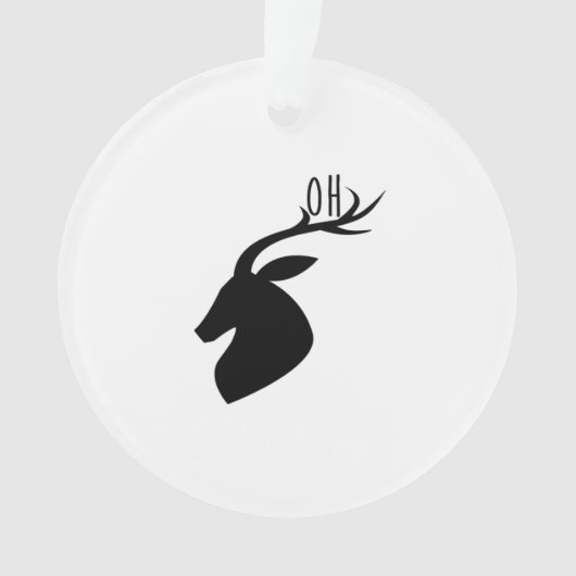 Oh Hirsch Wortwitz Stil Ornament (Vorderseite)