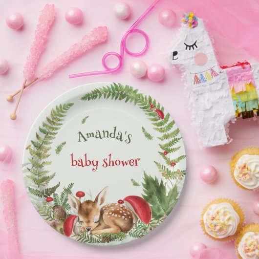 Oh Hirschblumendusche Pappteller (Party)