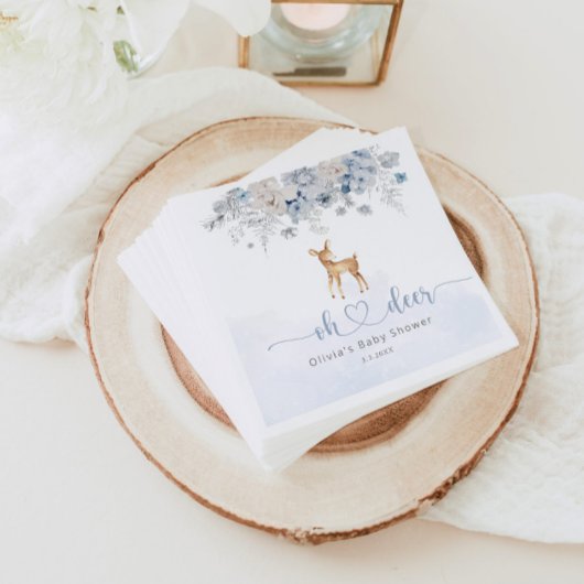 Oh Hirsche, blaue Junge Dusche Serviette