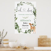 Oh Hirsche, geschlechtsneutrale Babydusche Begrüßu Poster (Küche)