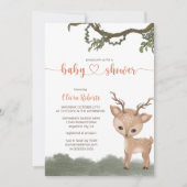 Oh Hirsche, geschlechtsneutrale Waldbrände, Babydu Einladung (Vorderseite)