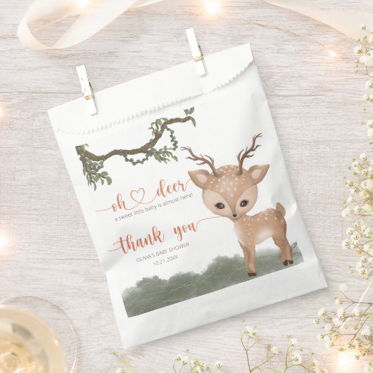 Oh Hirsche, geschlechtsneutrale Waldbrände, Babydu Geschenktütchen (Ausgeschnitten)