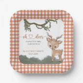 Oh Hirsche, geschlechtsneutrale Waldbrände, Babydu Pappteller (Vorderseite)