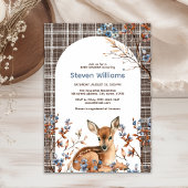 Oh Hirsche niedliche Wald rustikale Blumen Babydus Einladung