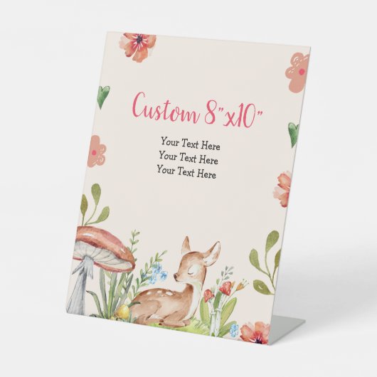 Oh, Hirsche Party Dekorationen benutzerdefinierten Sockelschild (Vorderseite)