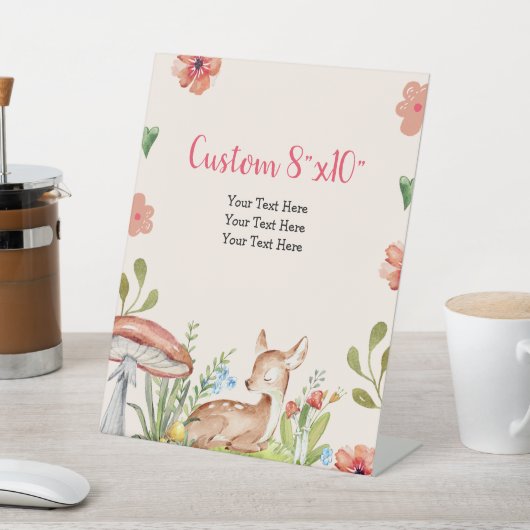 Oh, Hirsche Party Dekorationen benutzerdefinierten Sockelschild (In SItu)