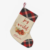 Oh, Hirsche, rosa Ohren und Waldhühner Kleiner Weihnachtsstrumpf (Vorderansicht (hängend))