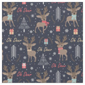 Oh Hirsche Süssen Stoff (Nahaufnahme)