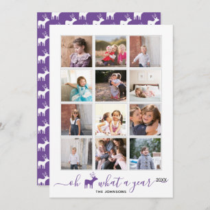 Oh Hirsche, was ein Jahr in Überprüfung Foto Colla Feiertagskarte