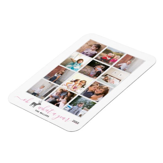 Oh Hirsche, was ein Jahr in Überprüfung Foto Colla Magnet (Linke Seite)