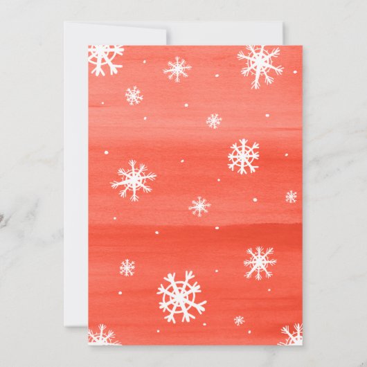 Oh, Hirsche Weihnachten ist hier blau rot Einladung (Rückseite)