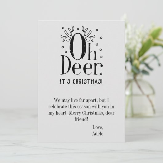 Oh Hirsche Weihnachtskarte Feiertagskarte (Stehend Vorderseite)