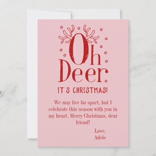 Oh Hirsche Weihnachtskarte Feiertagskarte (Vorderseite)