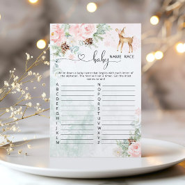 Oh Hirsche Winter Baby Name Race Baby Dusche Spiel