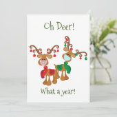 OH Hirschfest Rentiermaske 2021 Feiertagskarte (Stehend Vorderseite)